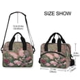 thumbnail image 3 of Insulated Crossbody Lunch Bag 10L Lunch Tote with Adjustable Shoulder Strap for Work Office Picnic Delicate Butterfly, 3 of 6