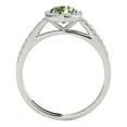 thumbnail image 3 of Aonejewelry 1.20 Ct. Ttw Cushion Shape Green Amethyst Bridal Set In 10k White Gold, 3 of 4