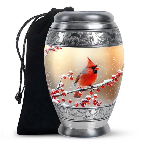 Cardinal Bird Urn, Urn for Ashes for Women, Large Urns for Human Ashes, Unique Urns for Human Ashes, Urns for Human Ashes Adult Female, Urn for Ashes for Men(Size - 10inch)