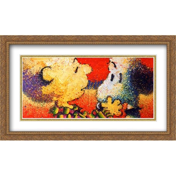 Dog Breath 2x Matted 40x28 Large Gold Ornate Framed Art Print by Tom Everhart