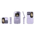 thumbnail image 3 of i17 Pro Mini Foldable Mobile Phone with FM Radio, Magic Voice, Blacklist, Quick Dial, Vibration, 2 SIM Cards, Easy to Use, Fathers Day Gift, 3 of 7