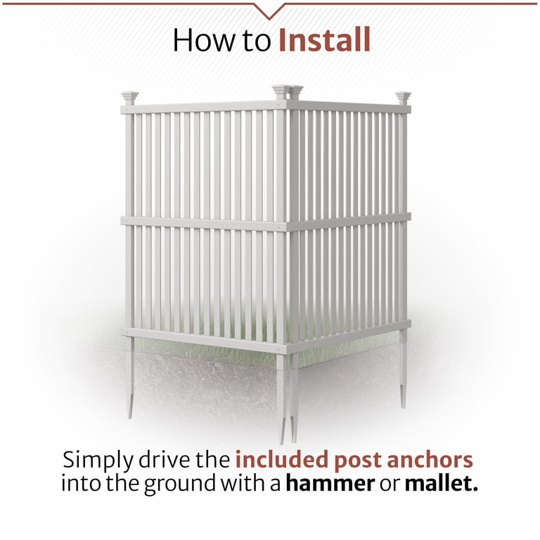 ENCLO Screens, Vinyl Privacy Screen, 45.5in H x 36.5in W, No Dig