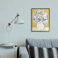 thumbnail image 4 of Stupell Industries Peony Sketch Bouquet Contrasted Distressed Yellow Black Framed, 24 x 30, Design by Annie Warren, 4 of 5