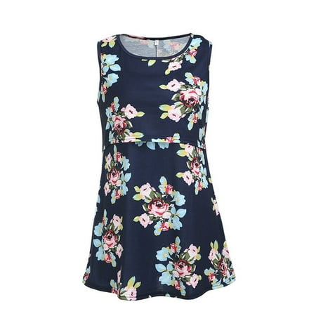 

Frontwalk Maternity T-Shirts for Womens Floral Print Casual Flowy Shirts Loose Fit Summer Tunic Tee Tops