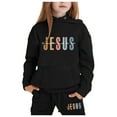 thumbnail image 4 of KidS Jesus Hoodies Long Sleeve Casual Graphic Hoodies Oversize Pullover Jogging Pants 2 Pcs Winter Clothes Toddler Boy Clothes 6-7 Years Cute&nbsp;Boys Girls&nbsp;Clothing, 4 of 6