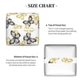 thumbnail image 4 of Uemuo Golden Glitter Butterflies Tissue Box Cover Holder, Square with Bottom Belt - PVC Leather Decorative Organizer for Tabletop, Bathroom, Car, Office, 4 of 8