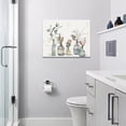 thumbnail image 2 of Farmhouse Bathroom Wall Decor Rustic Bottles and Plants Wall Art Pictures Wall Decor Canvas Print Country Painting Artwork For Bathroom Kitchen Bedroom Office Ready To Hang Framed 16"x12", 2 of 6