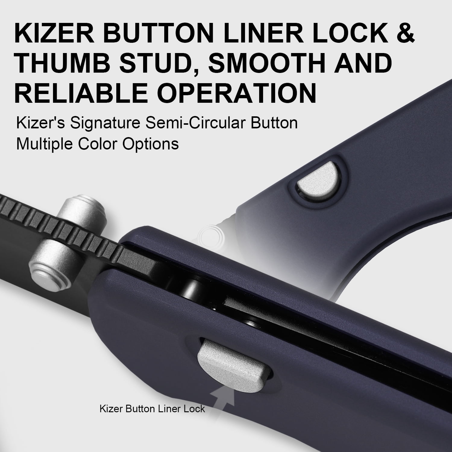 Kizer Drop Bear Zero Folding Pocket Knife M390 Blade Alumium Handle Ki3619BDA2