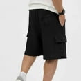 thumbnail image 7 of Jjayotai Mens George Shorts, Men Fashion Solid Color Loose Comfortable Drawstring Cargo Shorts, Shorts Men, 7 of 7