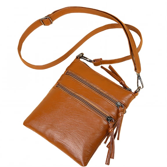 GASTROPOD Crossbody Bags for Women Medium Size,Flexible Medium Purses for Women,Organized Womens Purses,Brown
