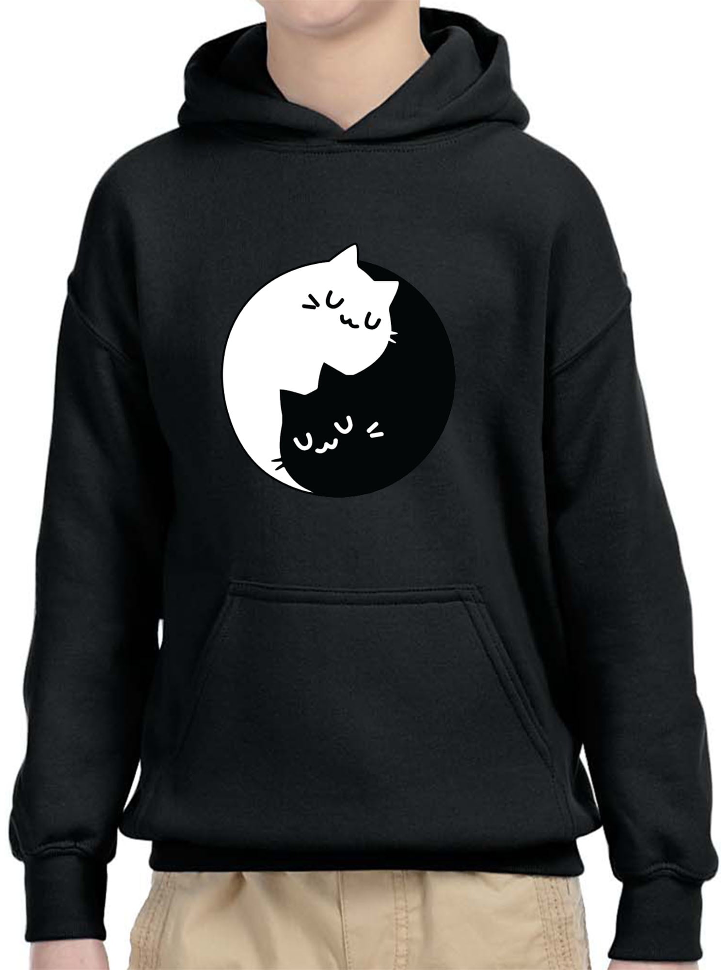 Ying Yang Cat Cool Teenager Boys /& Girls Unisex Sweater Keep Warm