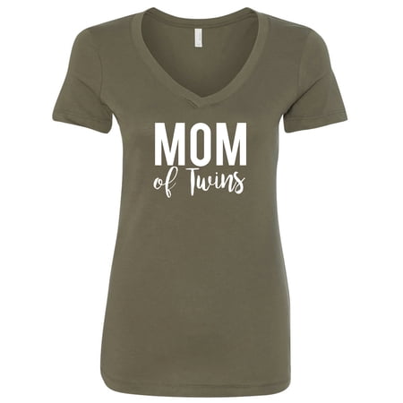 Mom of Twins Womens V-Neck Tee