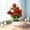 Red, variant on Artificial Fruit Tree Potted Bonsai, Simulation Fence Pot Decorations with 9 Headed Fruit (Orange)