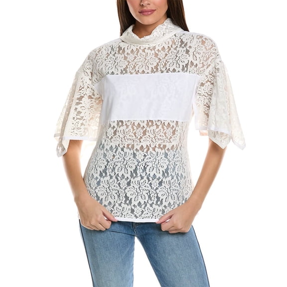3.1 Phillip Lim womens Lace Blouse, 2, Ivory