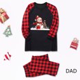 thumbnail image 2 of Odeerbi Christmas Pajamas for Family Plaid Holiday Long Sleeve Family Christmas Pajamas Matching Sets Dad Fashion Print Sleepwear Xmas Family Matching PJs Set Black, 2 of 5
