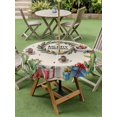 thumbnail image 3 of Outdoor Tablecloth with Umbrella Hole and Zipper, Merry Christmas Round Table Cloth 60 Inch Waterproof Tablecloth, Farmhouse Cactus Pine Branches Winter Picnic Table Cover for Patio Camping, 3 of 7