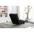 thumbnail image 3 of ARCTICSCORPION Massage Recliner Chaise Chair, Upholstered Lounge Indoor Chair, Lazy Sofa Chair with Backrest for Teens and Adults, Modern Long Lounger for Office Bedroom Living Room, Black, 3 of 7
