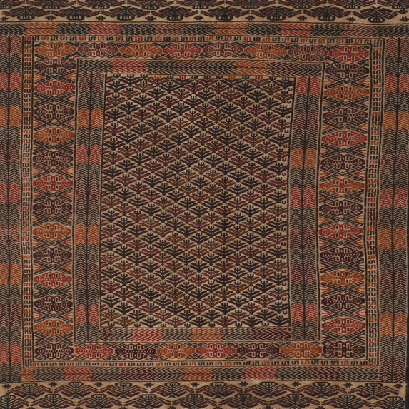 Ahgly Company Machine Washable Indoor Square Traditional Night Red Area Rugs, 3' Square