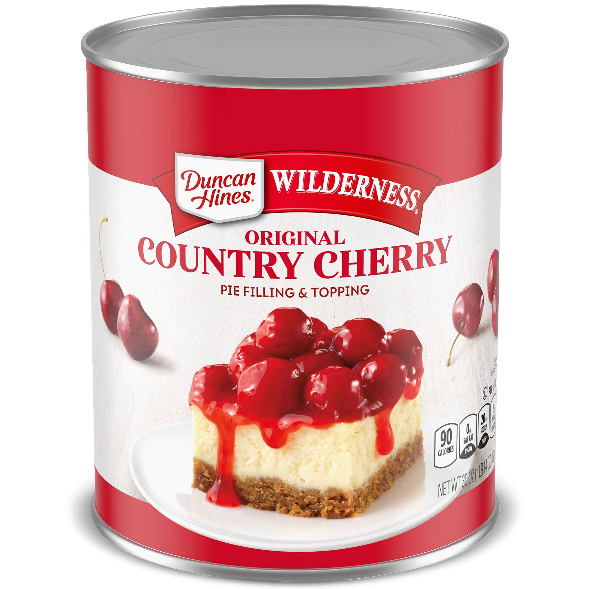 (2 pack) Duncan Hines Wilderness Original Country Cherry Pie Filling and Topping, 30 oz.