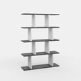 thumbnail image 4 of Ada Home Decor Harmon 4 Tier Open Shelf Modern Bookcase, Anthracite/White, 4 of 7