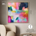 thumbnail image 5 of Peachy Reverie Canvas Modern Colorful Print by Art Remedy, Gold Frame, 40" x 40", 5 of 7