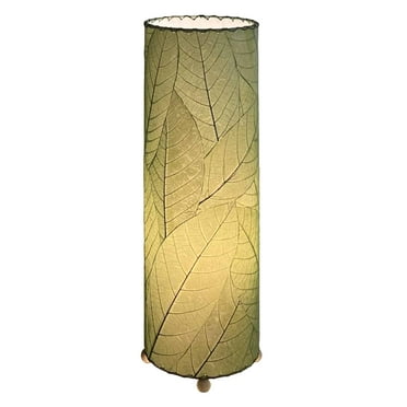 Eangee 24 Inch Cocoa Leaf Cylinder Table Lamp Green