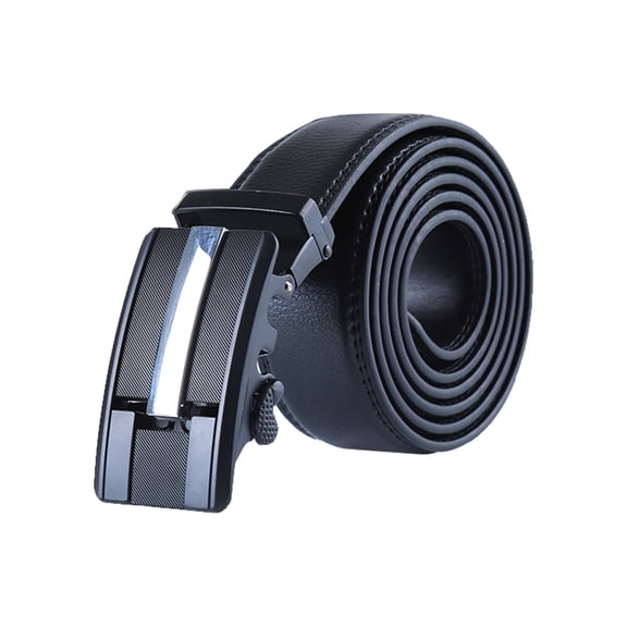 Cinturón de ratchet sin agujeros de aleación automática para hombre Allegra K negro 110 cm/31 1/2 - 38 pulgadas