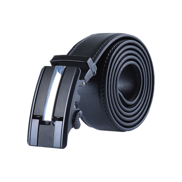 Cinturón de ratchet sin agujeros de aleación automática para hombre Allegra K negro 110 cm/31 1/2 - 38 pulgadas