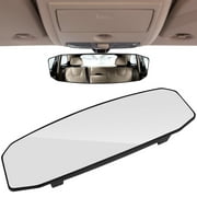 CIVG Rear View Mirror Clear Interior Rearview Mirror Adjustable Auto Safety Rearview Mirror Anti-Glare Wide Angle Convex Rear View Mirror Reduce Blind Spots for Most Cars SUVs Trucks