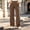 Brown, variant on Wool Blend Straight Leg Pants for Women High Waisted Casual Work Trousers Relaxed Fit with Pockets Fall Winter Office Brown XL