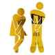 thumbnail image 1 of Letreros de Baño para Hombres Y Mujeres, 1 Par de Pictogramas, Acrílico, Autoadhesivo, Placa Trasera, Señalización para Puerta de Baño, para Centro Co Dorado Fernando baño, 1 of 8