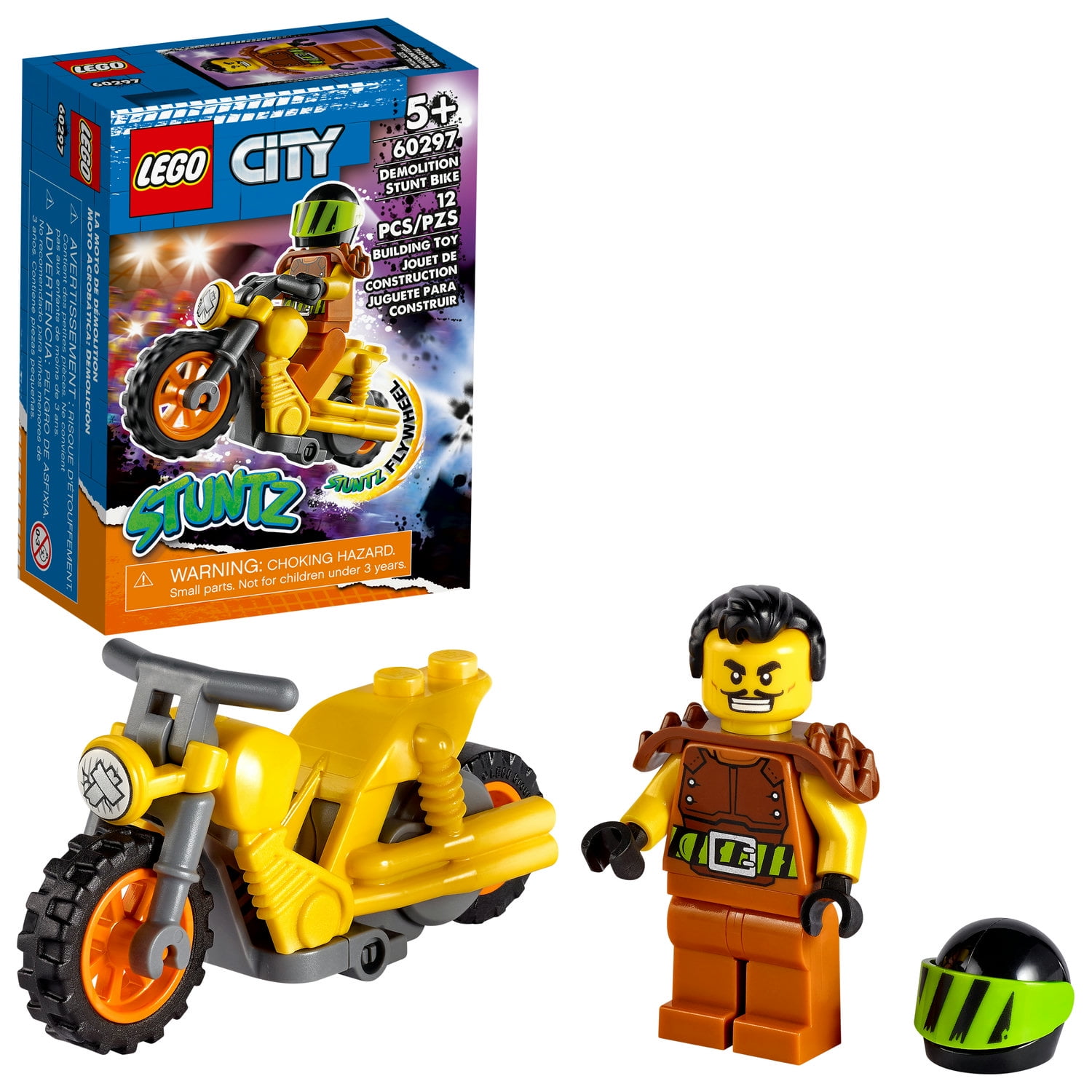 Blaast op Observeer Betrokken LEGO City Stuntz Demolition Stunt Bike 60297 Building Kit; Featuring a Toy  Stunt Bike with Flywheel Functionality, Plus LEGO City Adventures TV Series  Minifigure Character Wallop (12 Pieces) - Walmart.com