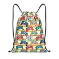 thumbnail image 1 of Xecao Retro With Joysticks Pattern Sports Drawstring Backpack - String Swim Gym Bag with Wet Proof Pocket for Women&Men-Medium, 1 of 6