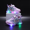 thumbnail image 2 of Frozen Kids Light Shoes Girls Children's Led Elsa Casual Sneakers Transpirable Soft Anti-Slip Running Sports Shoes31 Gao Jinjia LED, 2 of 2