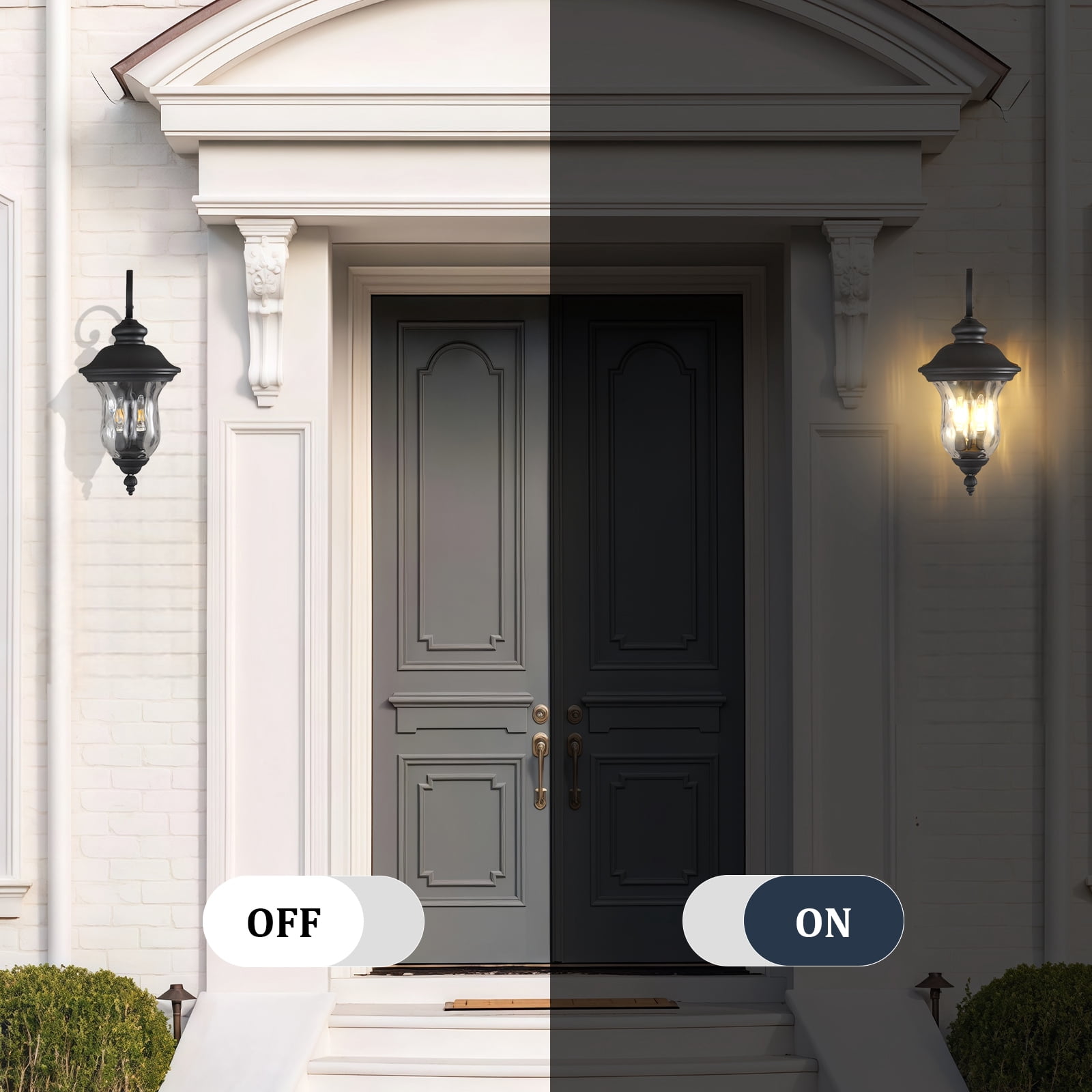 22" Outdoor Waterproof Wall Sconce Lights for House, Doorway (Bulbs Included)