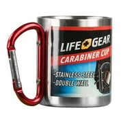 Life Gear 10 oz Stainless Steel Carabiner Mug