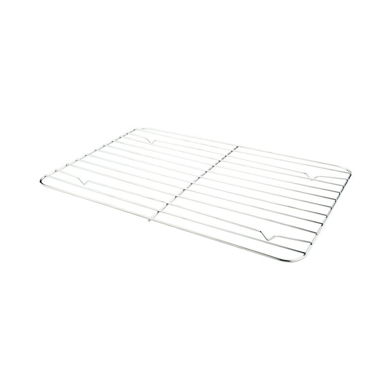 Met Lux 8.5 x 12 inch Wire Baking Rack, 1 Heavy-Duty Oven Wire Rack - Fits Quarter Size Sheet Pan, Dishwashable, Stainless Steel Cooling Rack, Elevate