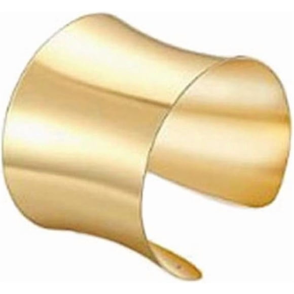 ZOUSSIQI Women Wide Armband Bangle Stainless Steel Gold Silver Arm Cuffs Punk Cool Bangle Adjustable Wrist Bracelet Wide Open Cuff Bracelets CA919-92733
