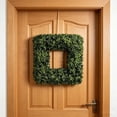 thumbnail image 4 of Artificial Green Boxwood Wreath for Front Door Indoor Outdoor Decor All Season Low Maintenance Durable Faux Plant Decoration with Lifelike Appearance 19 Inch Size, 4 of 5