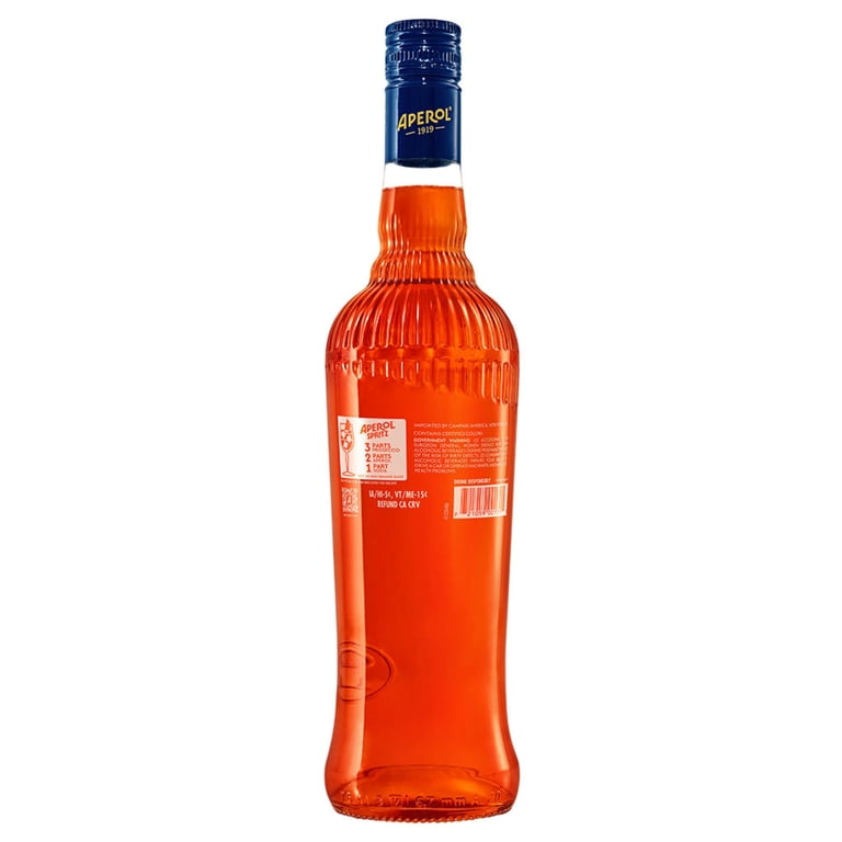 APEROL, Liqueur, Italian, 750 mL Bottle, Orange, Herbs and Vanilla