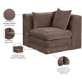 thumbnail image 4 of Meridian Furniture Stellar Brown Chenille Fabric Corner Modular Chair, 4 of 8
