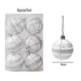 thumbnail image 1 of Bolas de Navidad de pintura transparente, adornos para árbol de Navidad de Año Nuevo, decoración para el hogar 2025, 6 piezas/caja, 6 cm, color 05, 1 of 4