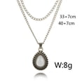 thumbnail image 2 of LABSERRON 1Pack Layered Necklace For Women With Drop Shape Pendant In Silver And Multi Color, 2 of 8
