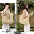 thumbnail image 7 of Straw Beach Bags for Women Woven Beach Tote Bag Casual Boho Large Shoulder Handbags Purse for Vacation Holiday, 7 of 7