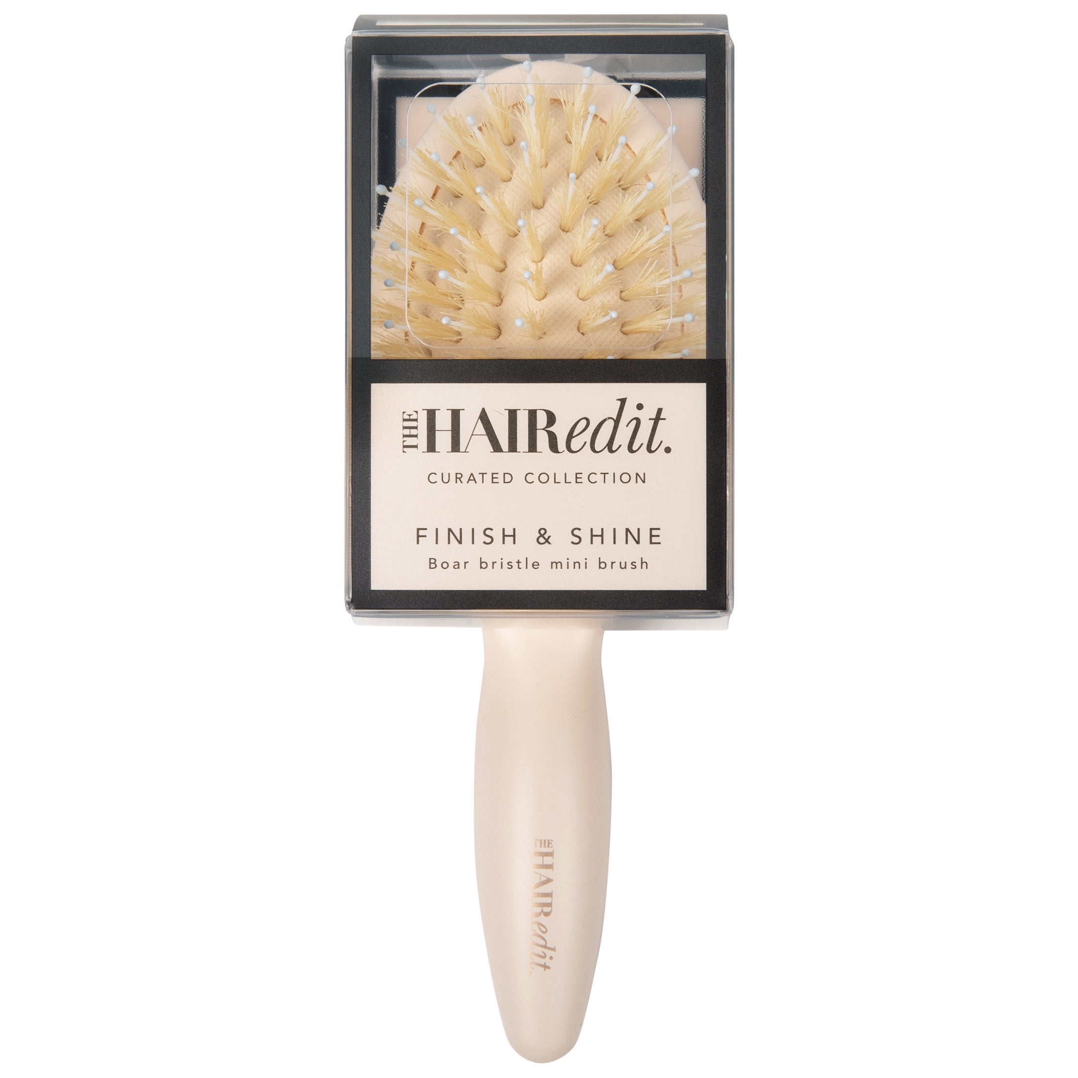The Hair Edit Mini Finish and Shine Boar Bristle Hair Brush