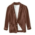 thumbnail image 2 of Kureaily Men's Linen Blazer Lightweight Suit Jackets Two Buttons Casual Sport Coat, 2 of 7