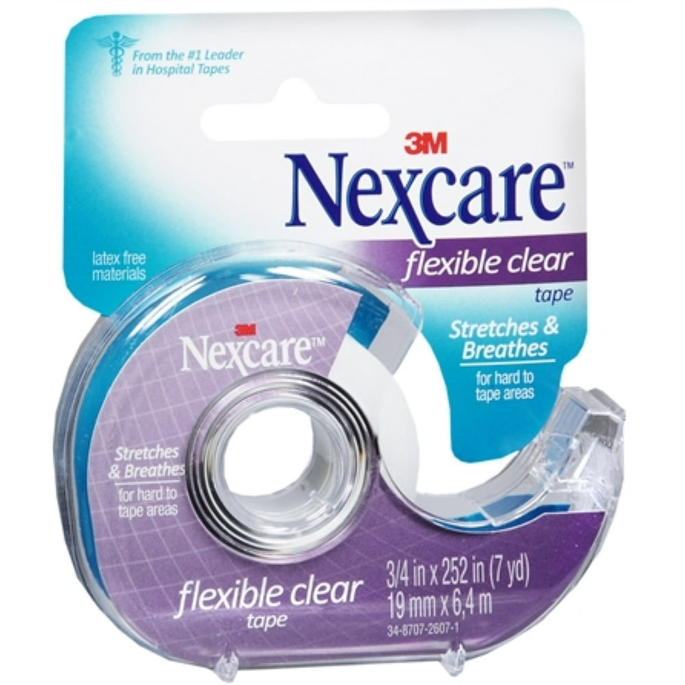 Nexcare Flexible Clear Tape 3/4 Inch X 7 Yards, 1ea (Pack of 2