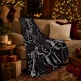 thumbnail image 3 of decorative motif Rose Moon Lace Bows Dark Romantic Black, Warm Flannel Blanket for Living Room and Bedroom, Mystical Celestial Art Scene, Celestial Art Lovers Valentine's Day Gift, 3 of 9