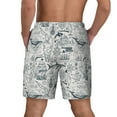 thumbnail image 2 of Lsque Mens Swim Trunks Vintage Sailboats Pattern - Bathing Suit Compression Liner - Beach Swim Shorts Swimwear - (S-3XL) - Stretch Quick Dry -Large, 2 of 9