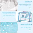 thumbnail image 4 of Sanmadrola Clear Backpacks for School Heavy Duty PVC Transparent Bookbag Stadium Approved See Through Backpack Large Clear Book Bag for Work Travel Festival, Blue, 4 of 10